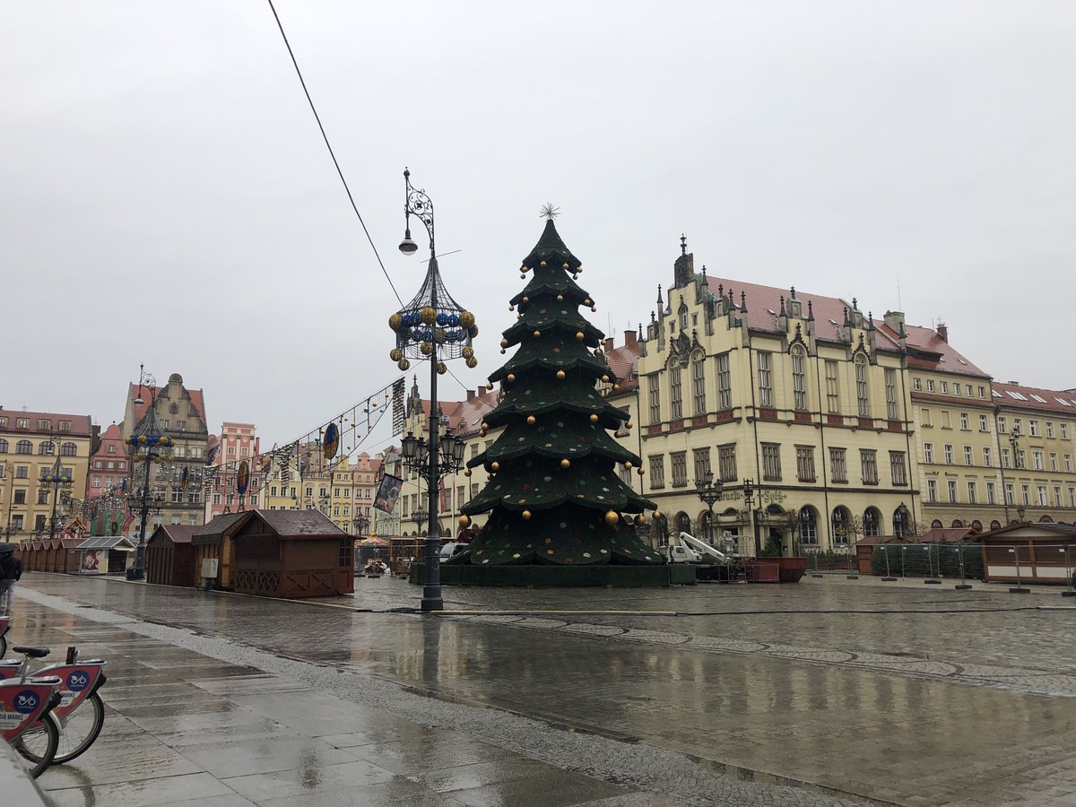 Wrocław Market Squareのクリスマス準備11月19日 (1)
